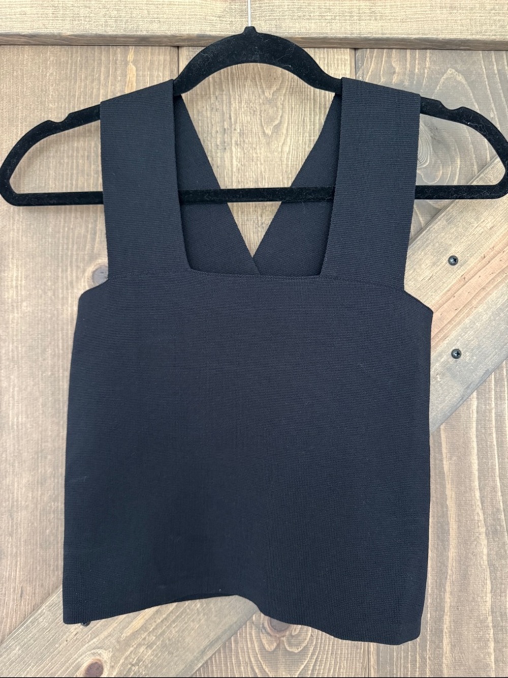 Revolve House of Harlow 1960 Black Square Neck Cropped Tank Top Size XS